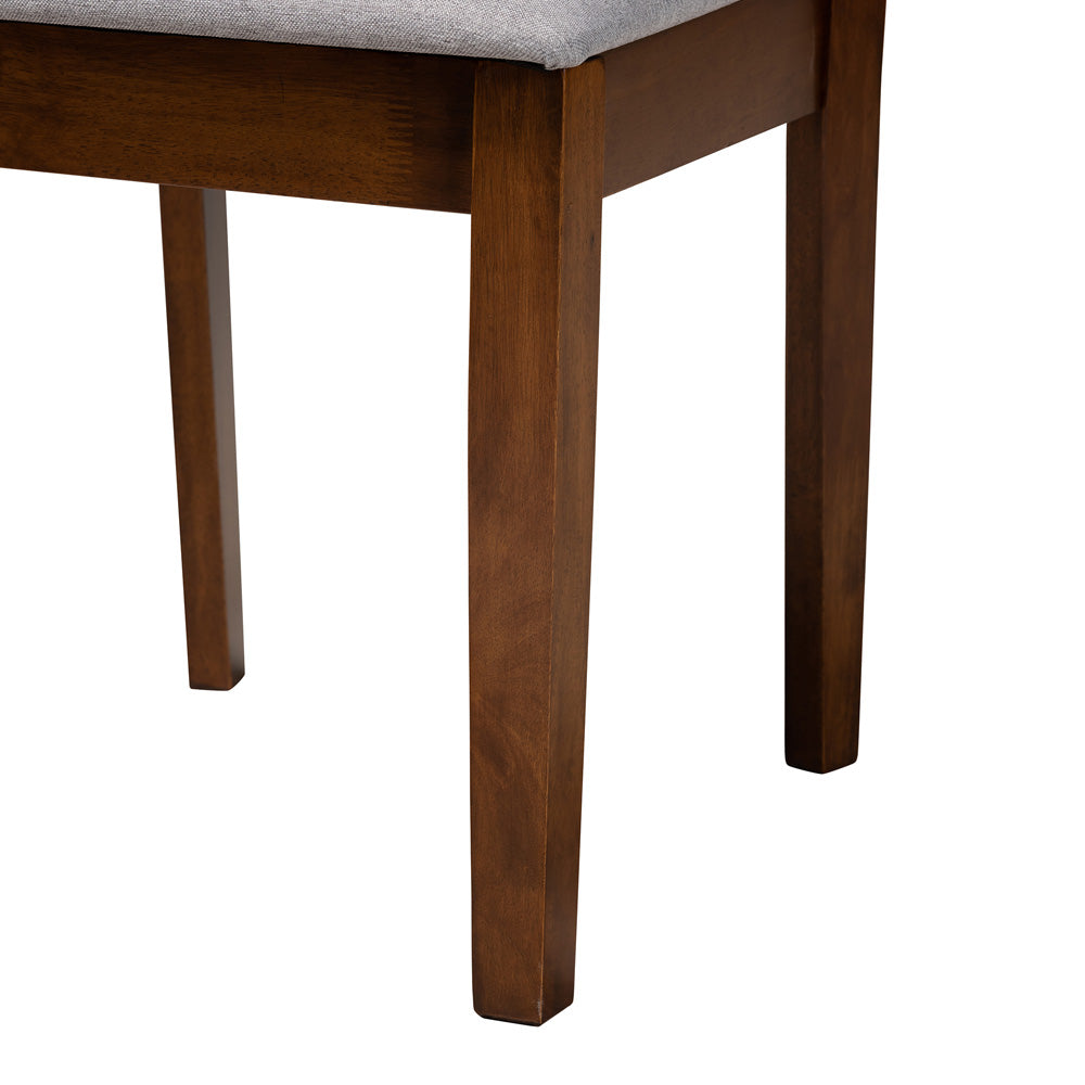 Baxton Studio - Abigail Set of 2 Dining Chairs in Grey/Walnut Brown - RH391C-Grey/Walnut-DC-2PK view 5