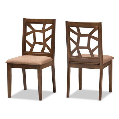 Baxton Studio - Abilene Set of 2 Dining Chairs in Light Brown/"Walnut" Brown - RH3010C-Walnut/Light Brown-DC view 1