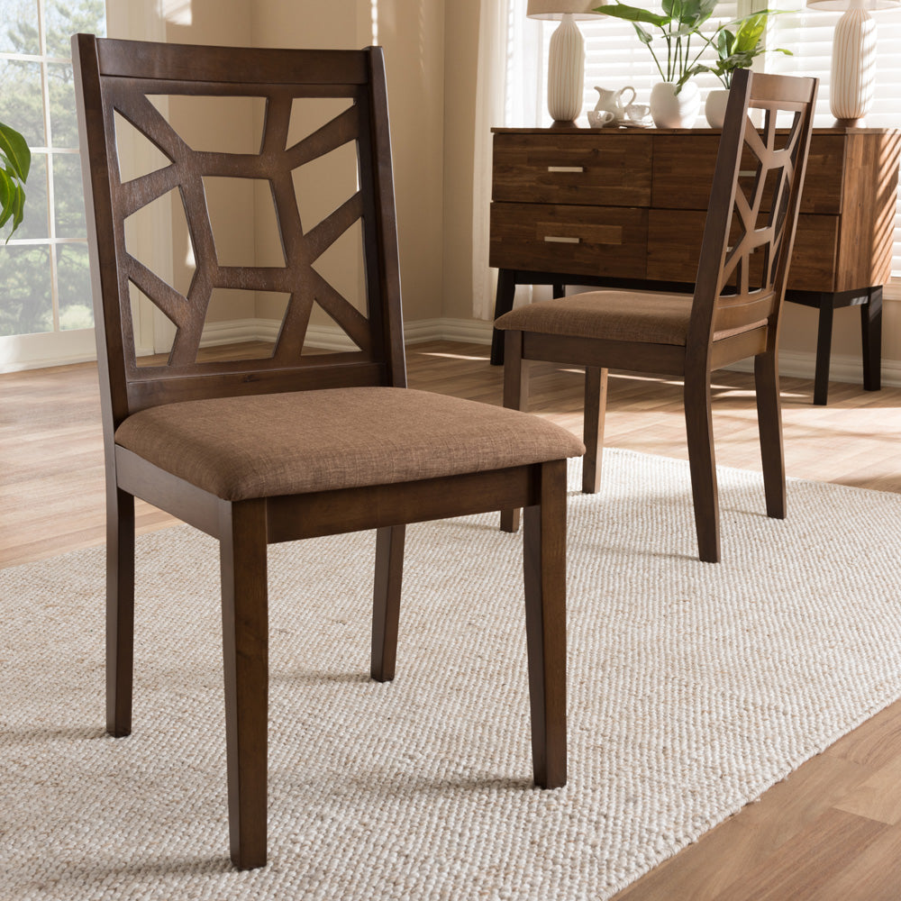 Baxton Studio - Abilene Set of 2 Dining Chairs in Light Brown/"Walnut" Brown - RH3010C-Walnut/Light Brown-DC view 5
