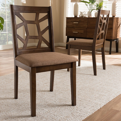 Baxton Studio - Abilene Set of 2 Dining Chairs in Light Brown/"Walnut" Brown - RH3010C-Walnut/Light Brown-DC view 5