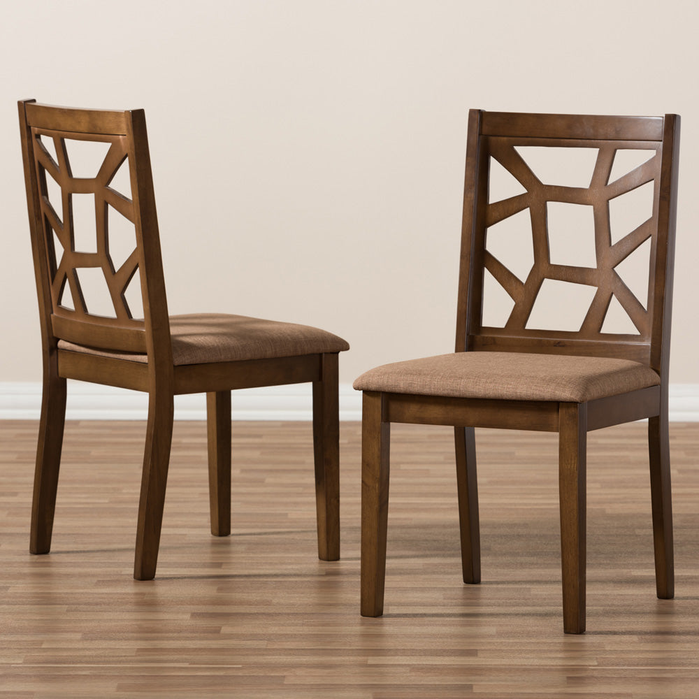 Baxton Studio - Abilene Set of 2 Dining Chairs in Light Brown/"Walnut" Brown - RH3010C-Walnut/Light Brown-DC view 6
