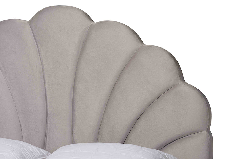 Baxton Studio - Acosta Queen Size Bed - CF9434-Light Grey-Queen view 4