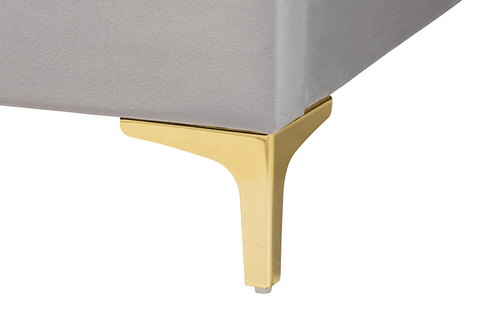 Baxton Studio - Acosta Queen Size Bed - CF9434-Light Grey-Queen view 6