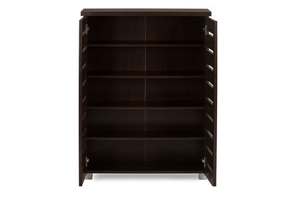Baxton Studio - Adalwin Shoe Cabinet in Dark Brown - SC863522-Wenge view 3