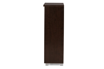 Baxton Studio - Adalwin Shoe Cabinet in Dark Brown - SC863522-Wenge view 4