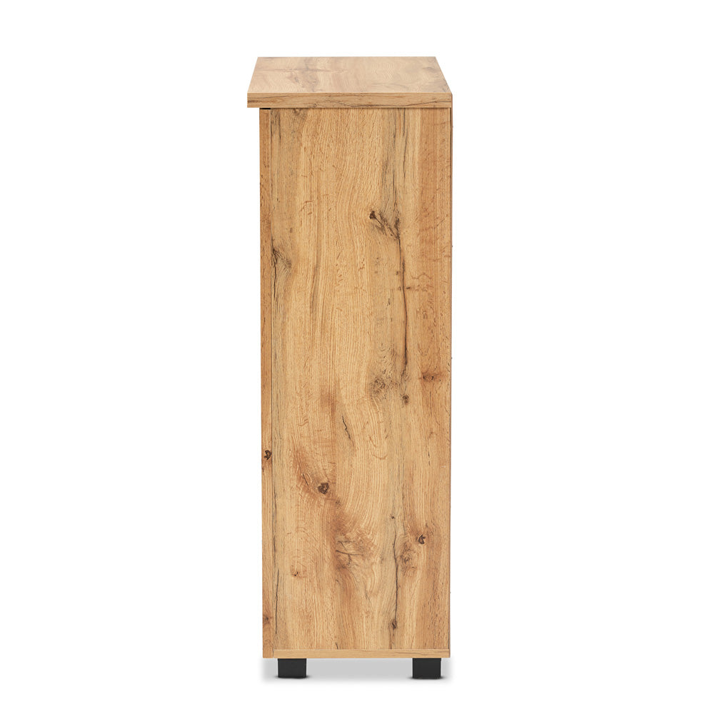 Baxton Studio - Adalwin Shoe Cabinet in Oak Brown - SC863522-Wotan Oak view 4