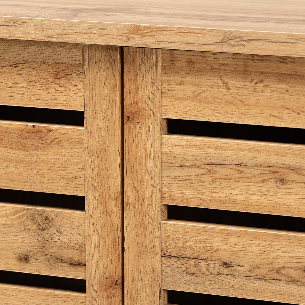 Baxton Studio - Adalwin Shoe Cabinet in Oak Brown - SC863522-Wotan Oak view 5