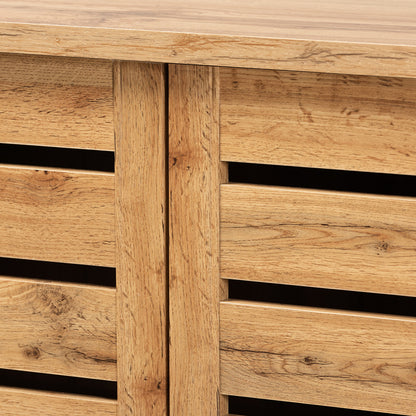Baxton Studio - Adalwin Shoe Cabinet in Oak Brown - SC863522-Wotan Oak view 5