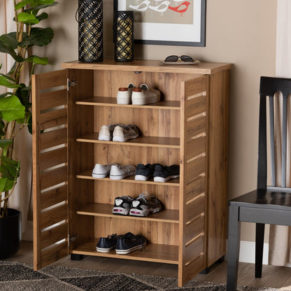 Baxton Studio - Adalwin Shoe Cabinet in Oak Brown - SC863522-Wotan Oak view 8