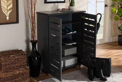 Baxton Studio - Adalwin Shoe Cabinet - SC863522M-Dark Grey-Shoe Cabinet view 5
