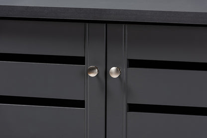 Baxton Studio - Adalwin Shoe Cabinet - SC863522M-Dark Grey-Shoe Cabinet view 6