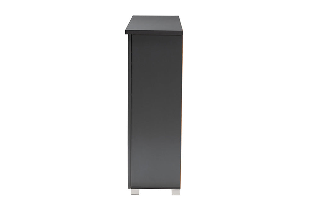 Baxton Studio - Adalwin Shoe Cabinet - SC863533M-Dark Grey-Shoe Cabinet view 4