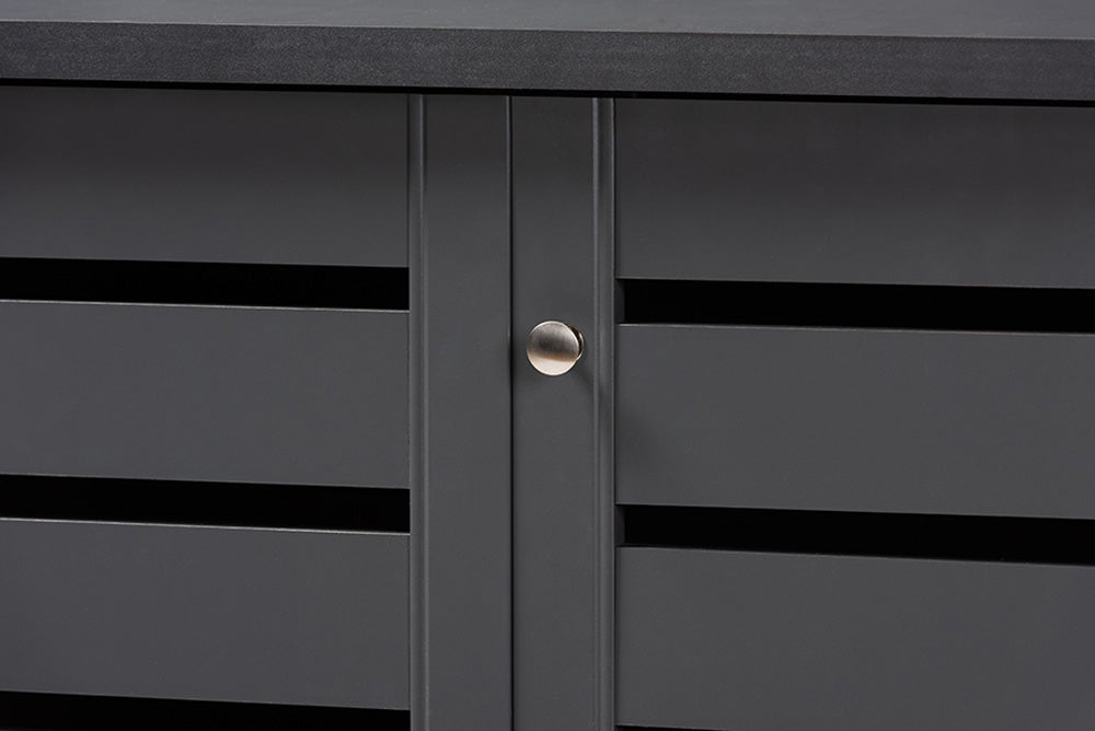 Baxton Studio - Adalwin Shoe Cabinet - SC863533M-Dark Grey-Shoe Cabinet view 6