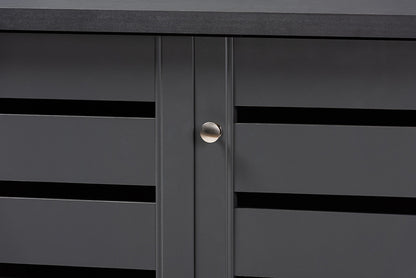 Baxton Studio - Adalwin Shoe Cabinet - SC863533M-Dark Grey-Shoe Cabinet view 6