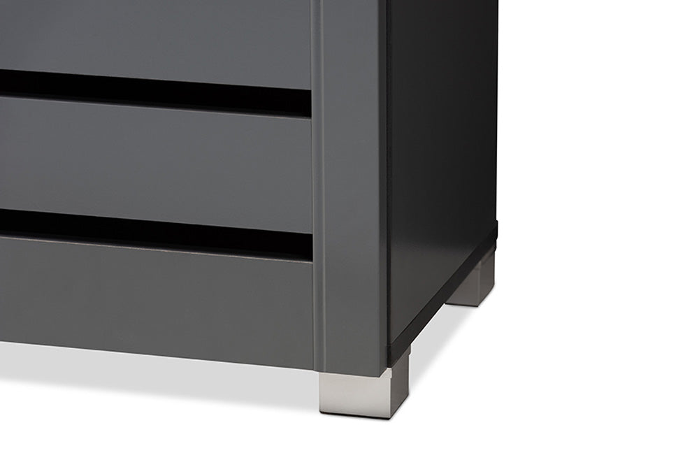Baxton Studio - Adalwin Shoe Cabinet - SC863533M-Dark Grey-Shoe Cabinet view 7