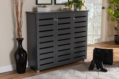 Baxton Studio - Adalwin Shoe Cabinet - SC863533M-Dark Grey-Shoe Cabinet view 8