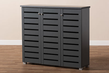 Baxton Studio - Adalwin Shoe Cabinet - SC863533M-Dark Grey-Shoe Cabinet view 9