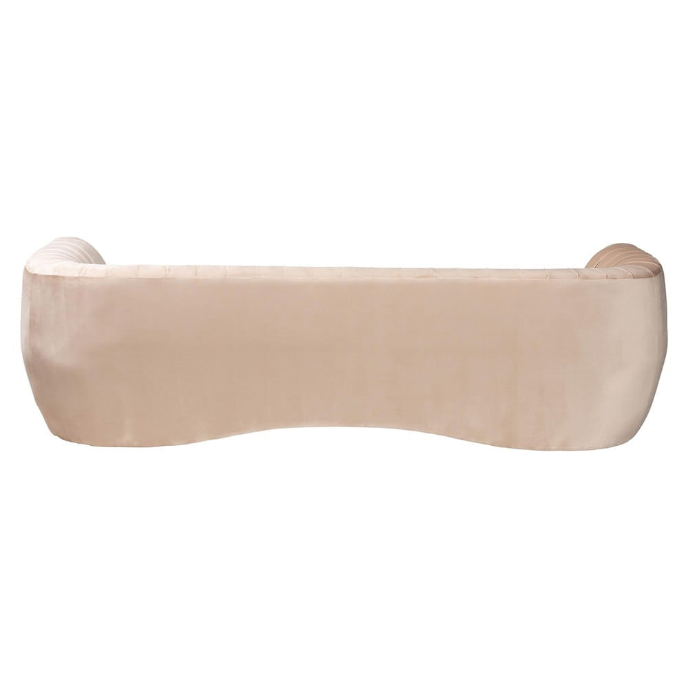Baxton Studio - Adanna Sofa in Champagne Beige - TSF-7019-Beige Velvet-Sofa view 4