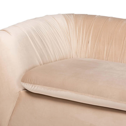 Baxton Studio - Adanna Sofa in Champagne Beige - TSF-7019-Beige Velvet-Sofa view 5