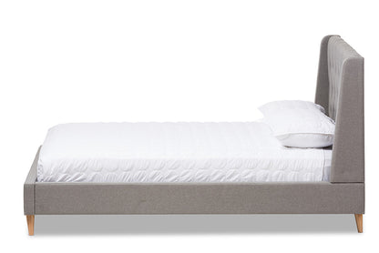 Baxton Studio - Adelaide King Size Bed - CF8862-Light Grey-King view 2
