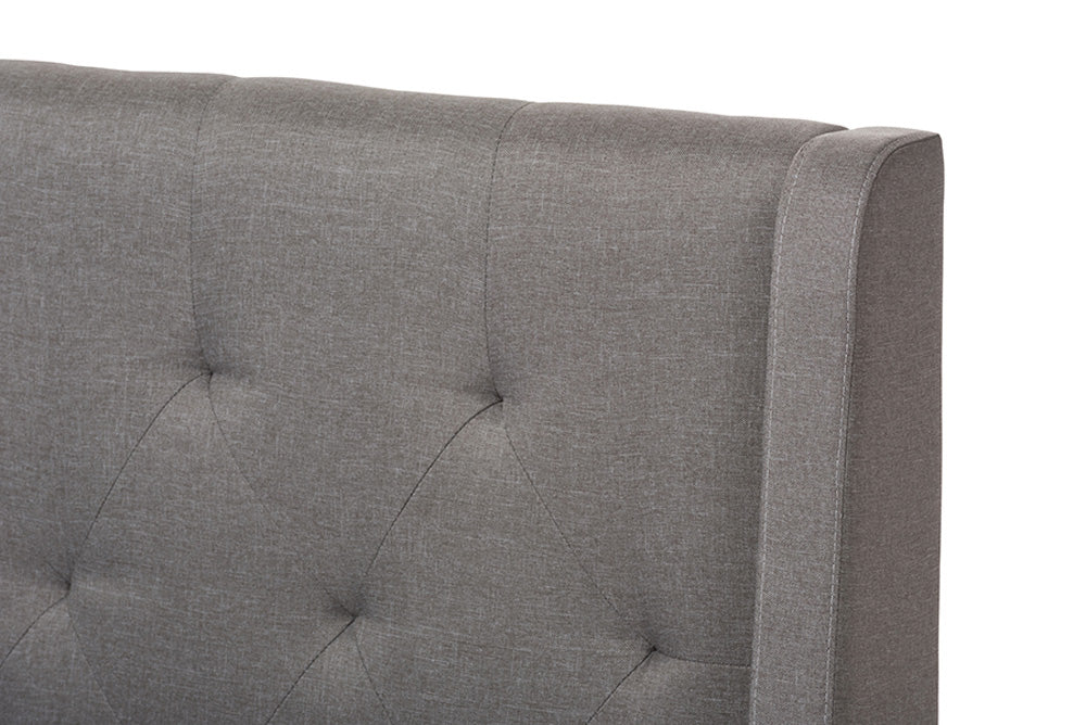 Baxton Studio - Adelaide King Size Bed - CF8862-Light Grey-King view 4
