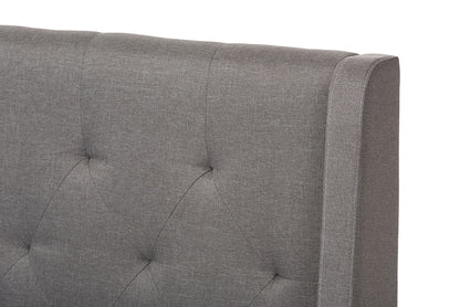Baxton Studio - Adelaide King Size Bed - CF8862-Light Grey-King view 4