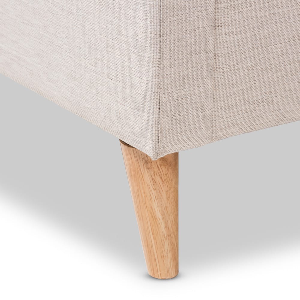 Baxton Studio - Adelaide King Size Bed in Light Beige - CF8862-Light Beige-King view 5