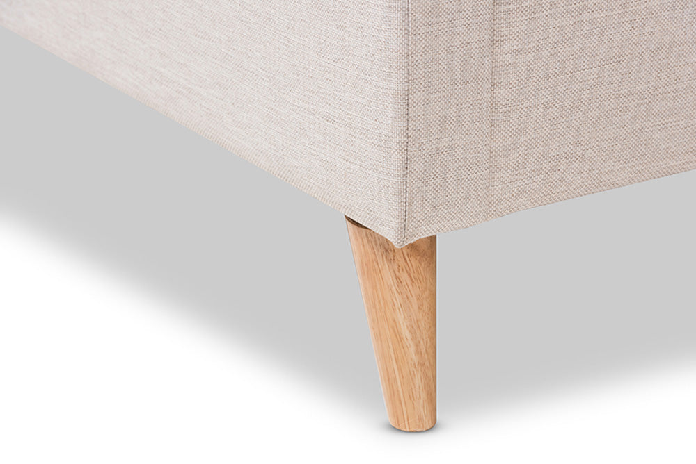 Baxton Studio - Adelaide Queen Size Bed - CF8862-Light Beige-Queen view 6
