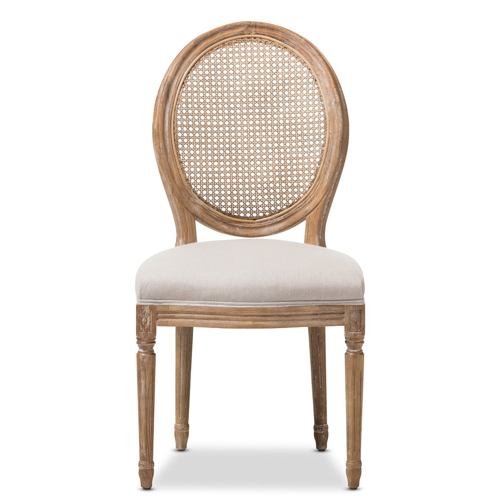 Baxton Studio - Adelia Dining Chair in Beige/Natural - TSF-9315B-Beige-DC view 2
