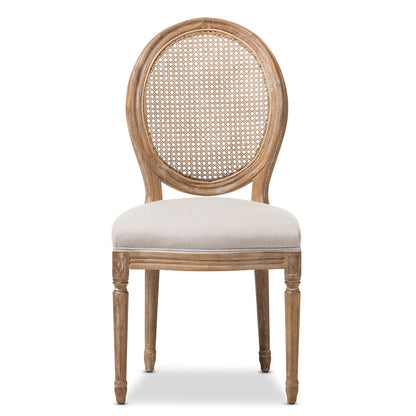 Baxton Studio - Adelia Dining Chair in Beige/Natural - TSF-9315B-Beige-DC view 2