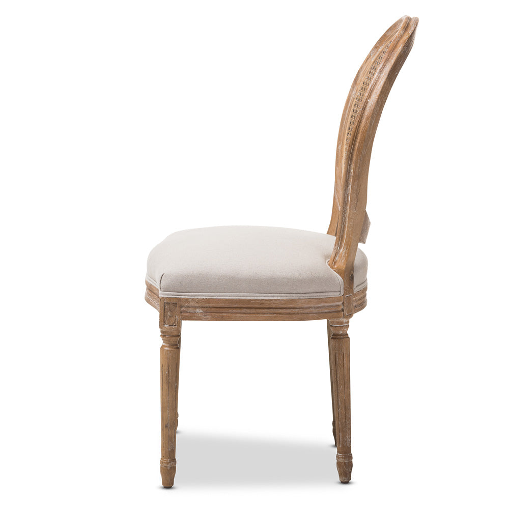 Baxton Studio - Adelia Dining Chair in Beige/Natural - TSF-9315B-Beige-DC view 3