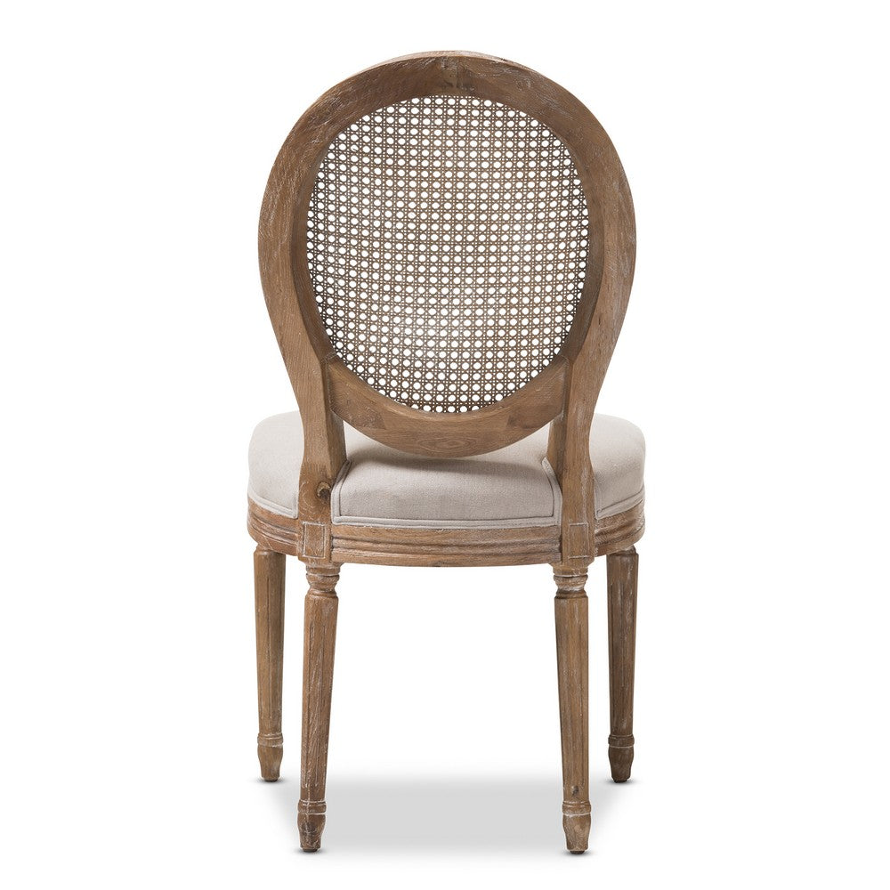 Baxton Studio - Adelia Dining Chair in Beige/Natural - TSF-9315B-Beige-DC view 4