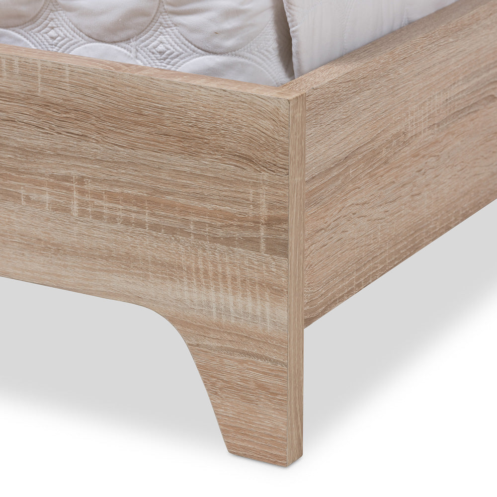 Baxton Studio - Adelia Queen Size Bed in Light Beige/Natural - CF8821-Light Beige/Natural-Queen view 5