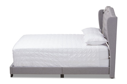 Baxton Studio - Aden King Size Bed - Aden-Grey-King view 2
