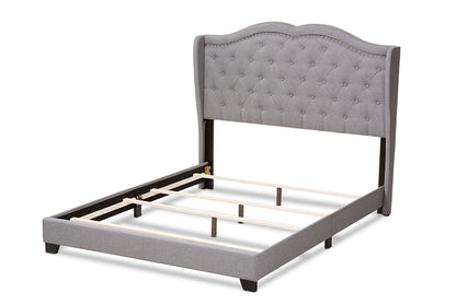 Baxton Studio - Aden King Size Bed - Aden-Grey-King view 3