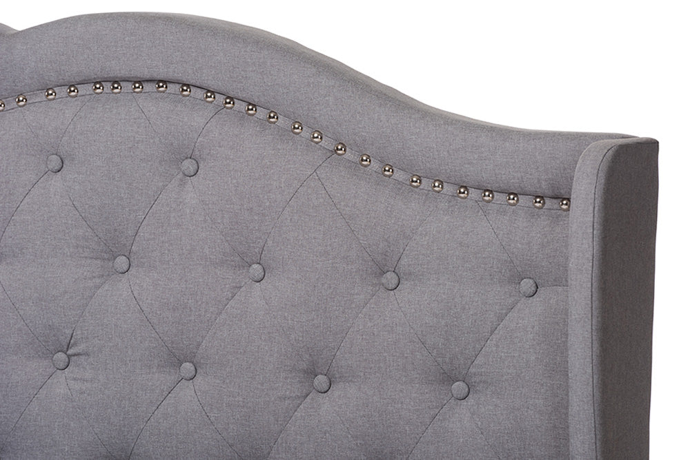 Baxton Studio - Aden King Size Bed - Aden-Grey-King view 4