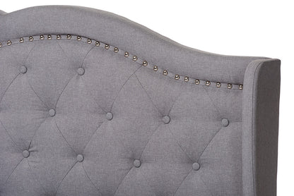 Baxton Studio - Aden King Size Bed - Aden-Grey-King view 4