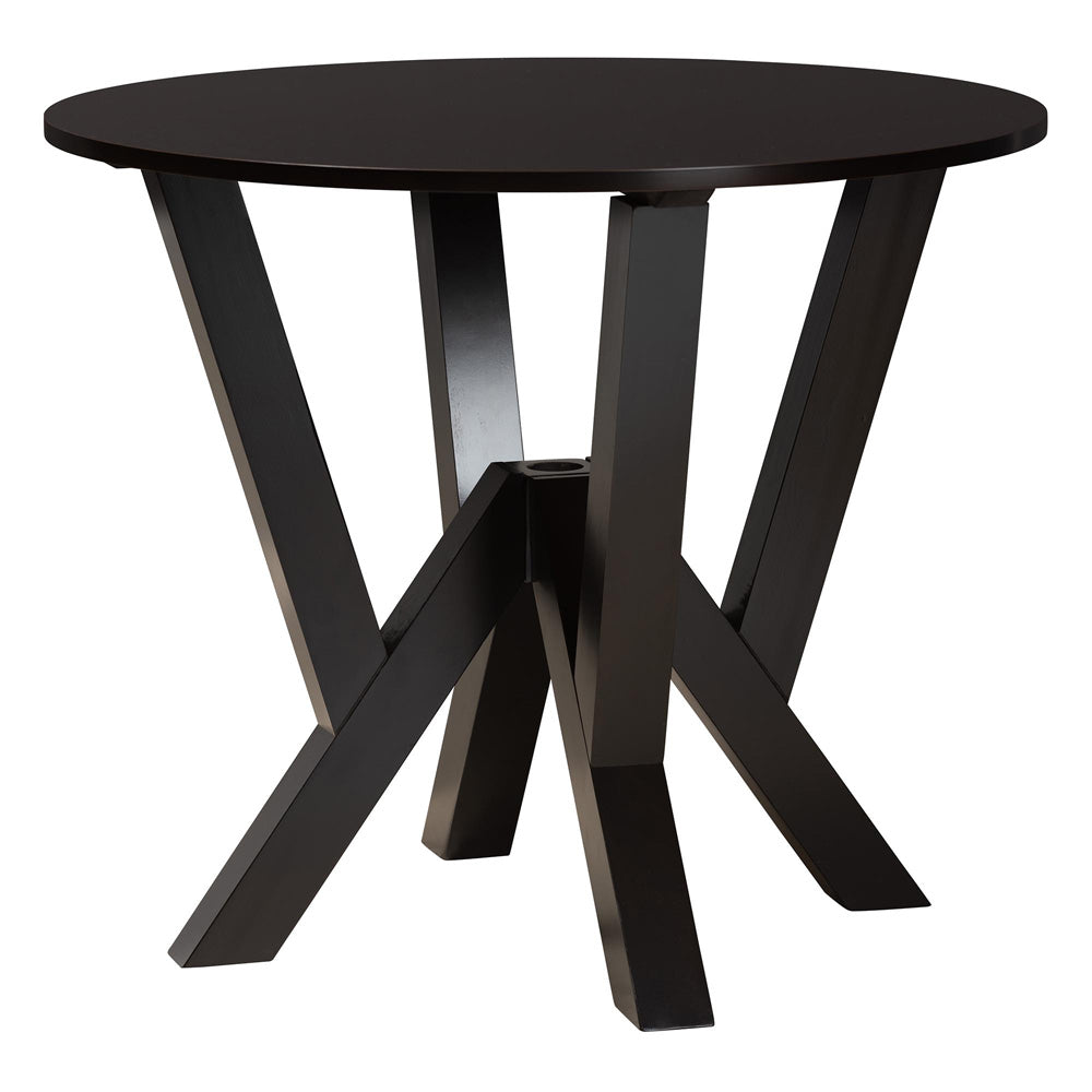 Baxton Studio - Adina Dining Set in Sand/Dark Brown - Adina-Sand/Dark Brown-5PC Dining Set view 3