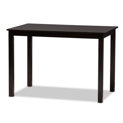 Baxton Studio - Adley Dining Set in White/Dark Brown - RH5510C-Dark Brown/White Dining Set view 3