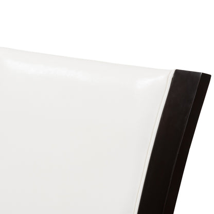 Baxton Studio - Adley Set of 2 Dining Chairs in White/Dark Brown - RH5510C-Dark Brown/White-DC view 4