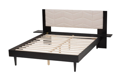 Baxton Studio - AdriaNo Queen Size Bed - MG0222-2-Black/Beige-Queen view 3
