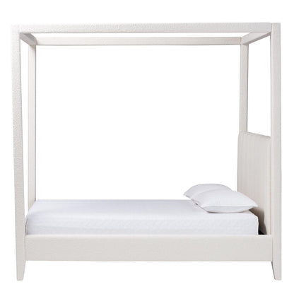 Baxton Studio - Aerona Queen Size Bed in Cream - BBT61369-CaNopy Cream-Queen view 2