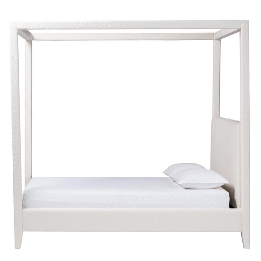 Baxton Studio - Aerona Queen Size Bed in Cream - BBT61369-CaNopy Cream-Queen view 2