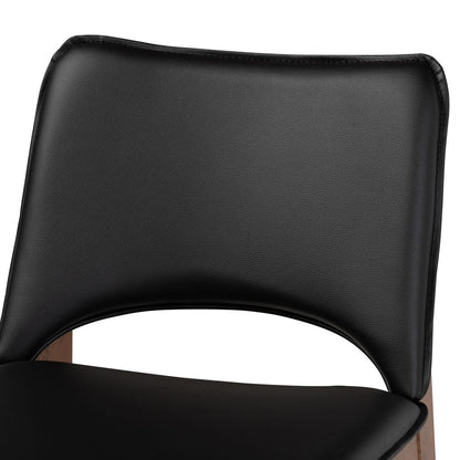 Baxton Studio - Afton Set of 2 Dining Chairs in Black/Walnut Brown - RDC827-Black/Walnut-DC view 4