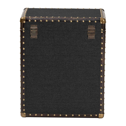 Baxton Studio - Agatha Storage Trunk in Black/Brown/Dark Brown - JY24A034-Black-Wooden-Ottoman view 5