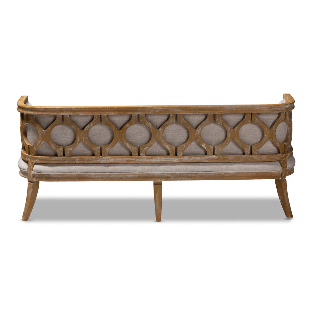 Baxton Studio - Agnes Sofa in Beige/Oak - TSF99113-Beige/Natural Oak-SF view 4