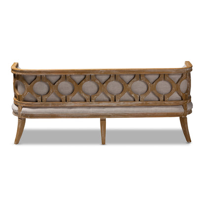 Baxton Studio - Agnes Sofa in Beige/Oak - TSF99113-Beige/Natural Oak-SF view 4