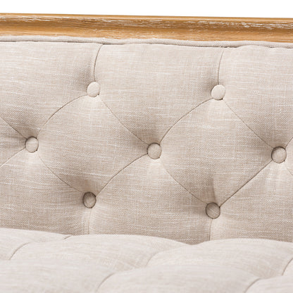 Baxton Studio - Agnes Sofa in Beige/Oak - TSF99113-Beige/Natural Oak-SF view 5