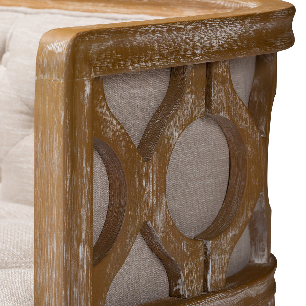 Baxton Studio - Agnes Sofa in Beige/Oak - TSF99113-Beige/Natural Oak-SF view 6