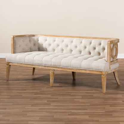 Baxton Studio - Agnes Sofa in Beige/Oak - TSF99113-Beige/Natural Oak-SF view 9
